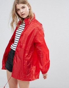 Однотонный дождевик с капюшоном Totes - Красный