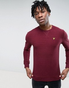 Фактурный свитшот с круглым вырезом Lyle & Scott - Красный