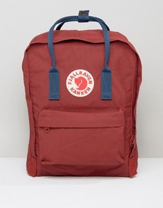 Бордовый рюкзак с темно-синими лямками Fjallraven Kanken - Красный