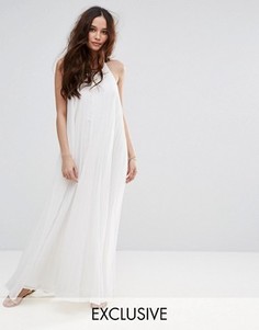 Плиссированное платье макси Missguided - Белый