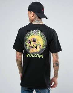 Футболка с черепом на спине Volcom x Tetsunori - Черный