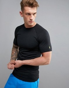Черная бесшовная футболка New Look SPORT - Черный
