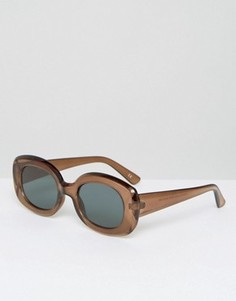 Квадратные солнцезащитные очки в стиле 90-х ASOS - Коричневый