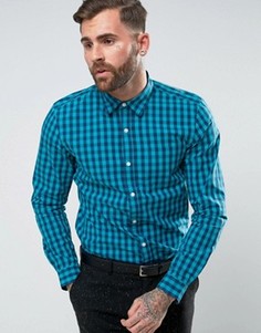 Строгая рубашка в крупную клетку Rudie - Синий