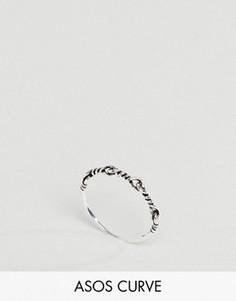Витое кольцо из серебра ASOS CURVE - Серебряный