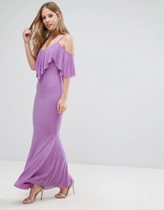 Платье макси с оборками City Goddess - Фиолетовый