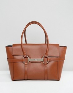 Светло-коричневая сумка-тоут с металлической планкой Fiorelli Barbican - Рыжий