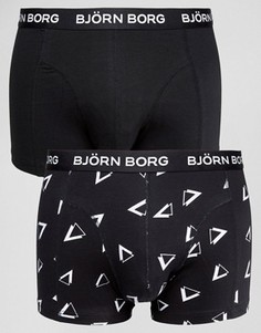 Набор из 2 пар боксеров-брифов с треугольниками Bjorn Borg - Черный