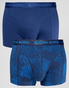 Боксеры-брифы со звериным принтом (2 шт.) Bjorn Borg - Темно-синий