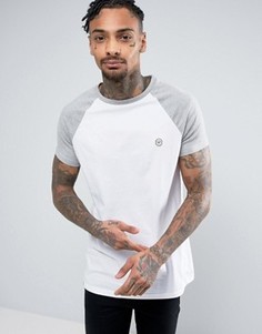Удлиненная футболка с рукавами реглан Le Breve - Белый