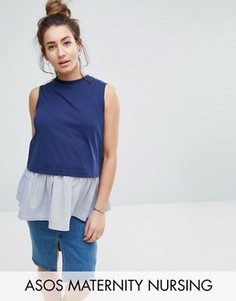 Майка со вставкой ASOS Maternity NURSING - Темно-синий