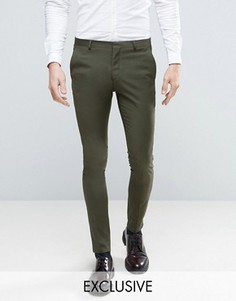 Супероблегающие брюки цвета хаки Heart & Dagger - Зеленый