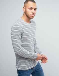 Трикотажный джемпер в полоску Jack & Jones Vintage - Серый
