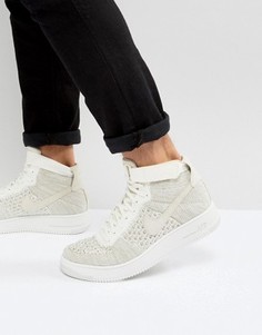 Белые кроссовки средней высоты Nike Air Force 1 817420-101 - Белый