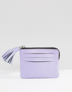 Кожаный кошелек для монет с кисточкой ASOS - Фиолетовый