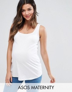 Длинная майка ASOS Maternity Ultimate - Белый