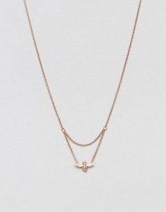 Золотисто-розовое ожерелье с подвеской-пчелой Olivia Burton - Золотой