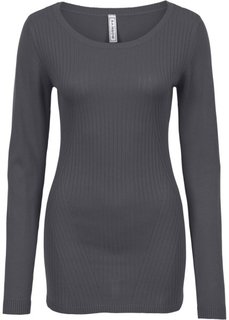 Пуловер в резинку (шиферно-серый) Bonprix
