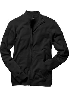 Трикотажная куртка стандартного покроя (черный) Bonprix