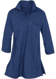 Удлиненная блуза-рубашка (ночная синь) Bonprix