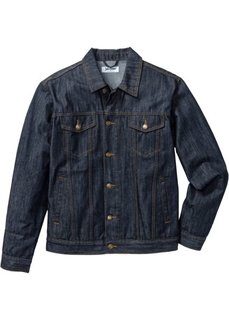 Джинсовая куртка классического покроя (темно-синий «потертый») Bonprix