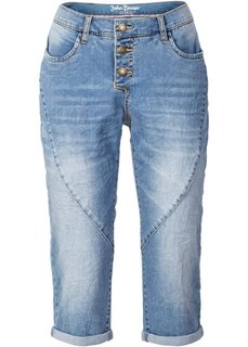 Укороченные джинсы стретч в стиле бойфренда, cредний рост (N) (голубой) Bonprix