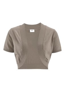 Трикотажное болеро (серо-коричневый) Bonprix