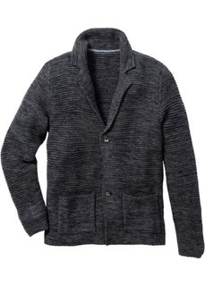 Вязаный жакет Regular Fit (темно-серый меланж) Bonprix