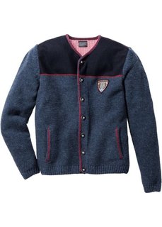 Кардиган Regular Fit в традиционном стиле (темно-синий меланж) Bonprix