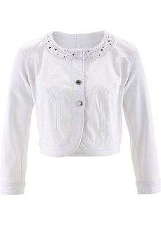 Джинсовая куртка (белый твил) Bonprix