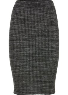 Трикотажная юбка (серый меланж) Bonprix