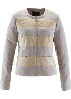 Стеганая куртка с пайетками (натуральный камень) Bonprix