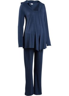 Мода для беременных: спортивные костюм из куртки, брюк и топа (3 изд.) (темно-синий) Bonprix