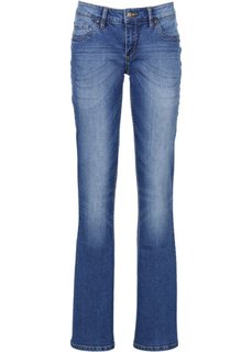 Джинсы-стретч BOOTCUT + ремень (2 изд.), высокий рост (L) (синий) Bonprix