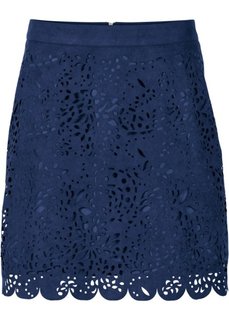 Мини-юбка из искусственной замши (темно-синий) Bonprix