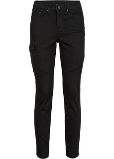 Стрейтчевые узкие джинсы (черный) Bonprix