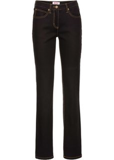Прямые джинсы стретч, низкий рост (K) (черный твил) Bonprix