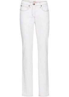 Прямые джинсы стретч, низкий рост (K) (белый твил) Bonprix