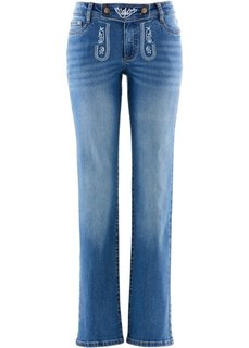 Прямые джинсы в традиционном стиле (синий «потертый») Bonprix