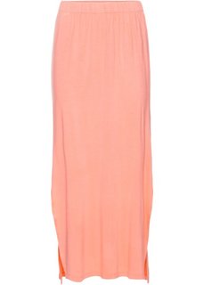 Трикотажная юбка с разрезом (лососево-розовый) Bonprix