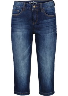 Джинсовые брюки-капри стретч, cредний рост (N) (темно-синий) Bonprix