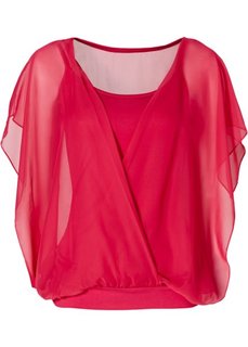 Трикотажная блузка (горячий ярко-розовый) Bonprix