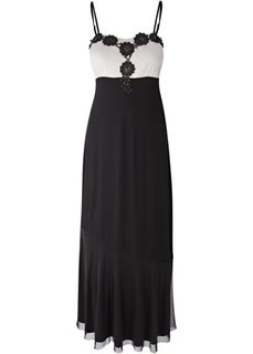 Вечернее платье макси (черный/белый) Bonprix