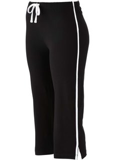 Спортивные брюки капри с эффектом стретч (черный) Bonprix