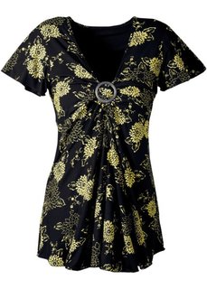 Рубашка-туника (черный) Bonprix