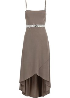 Трикотажное платье (серо-коричневый) Bonprix