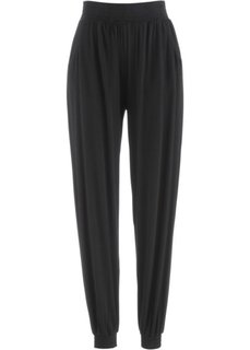 Трикотажные брюки-шаровары (черный) Bonprix
