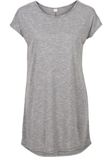 Удлиненная футболка (серый с рисунком) Bonprix