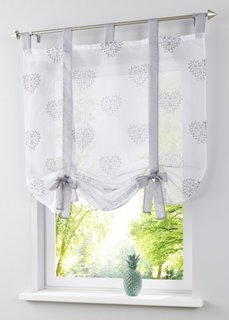Римская штора Мия, петли (белый/красный) Bonprix