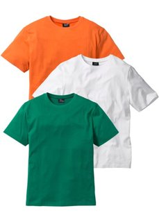 Классическая футболка (оранжевый + зеленый + белый) Bonprix